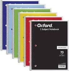 Oxford Spiral Notebook 